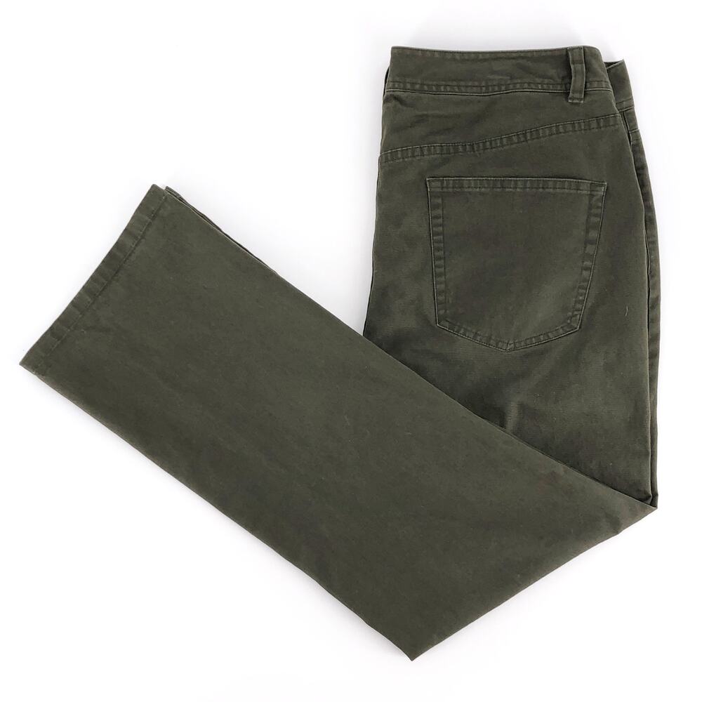 J Hilburn olive green brushed twill five pocket chino pants